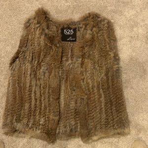 Rabbit fur vest. XS